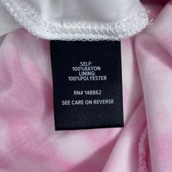 Torrid Pink Tie Dye Challis Handkerchief Dress - Picture 5 of 7